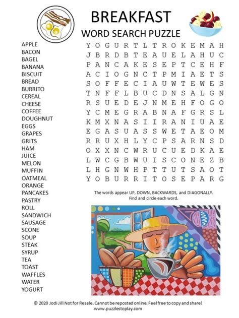 Food Word Search Puzzles Puzzles To Play