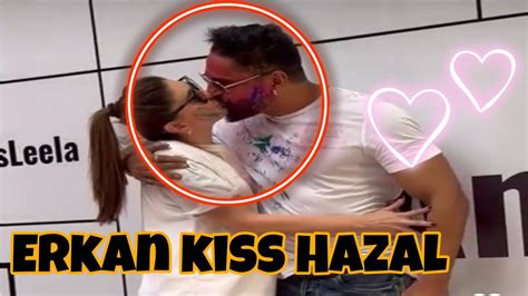 Erkan Meric Kiss Hazal Subasi In Front Of Fans Turkish Celebrities