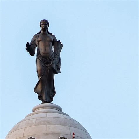 Ceres Goddess Roman Statue On Top Of Missouri State Capitol