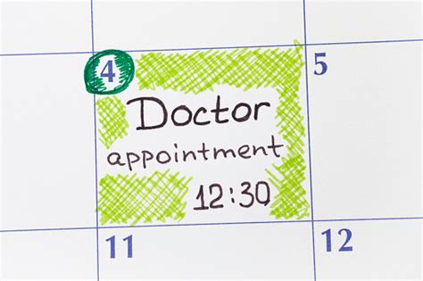 Reminder Doctor Appointment In Calendar Stock Photo Download Image