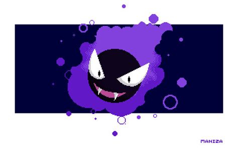 Gastly Pixel Art By Gabrielmaniza On Deviantart