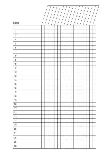 Free Printable Class List Template With Colorful Borders
