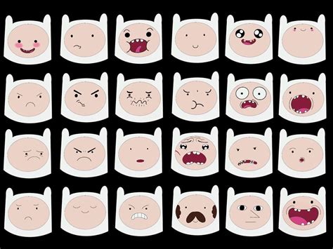 Adventure Time Finn Facial Expressions