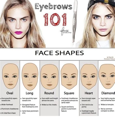Eyebrows 101 Face Shapes Eyebrows Glasses For Face Shape