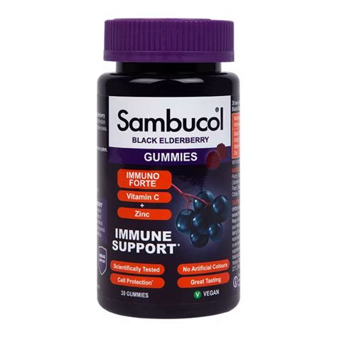 buy sambucol immuno forte black elderberry 30 gummies london grocery