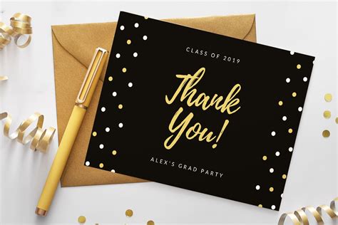 Where i am from, money gifts are the norm, so similar to any thank you card for a gift i imagine! 8 Free Printable Graduation Thank You Cards