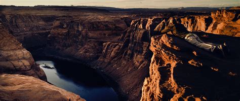 Canyon Lake Rocks Sun Photographer Wallpaper 2560x1080 Uwhd