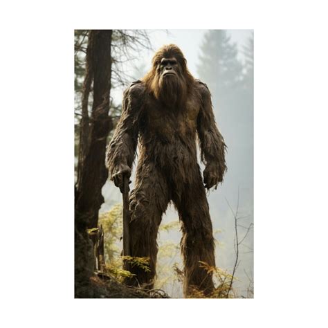 Realistic Bigfoot Sasquatch Premium Matte Poster Ebay