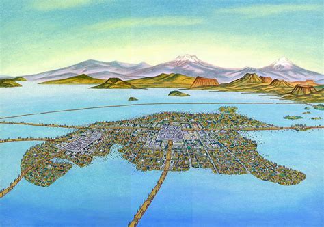 Tenochtitlan Aztec Empire Fantasy Art Landscapes Tenochtitlán