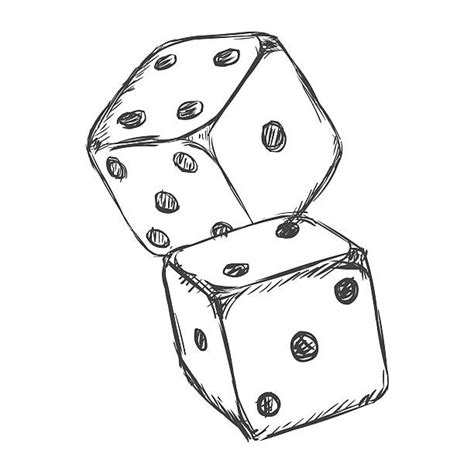 Royalty Free Rolling Dice Drawing Clip Art Vector Images