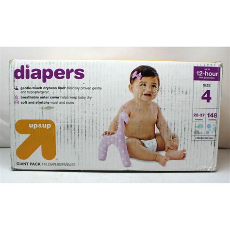 Up And Up Size 4 Diapers 22 37 Pounds 148 Count
