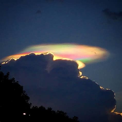 Fire Rainbow Cloud Appears In The Iridescent Sky Of Leon Mexico