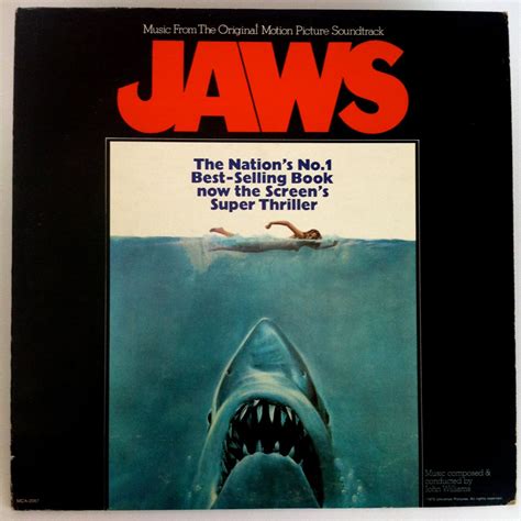 Jaws Original Movie Soundtrack Ost Vinyl Record Lp 1975 Mca Etsy