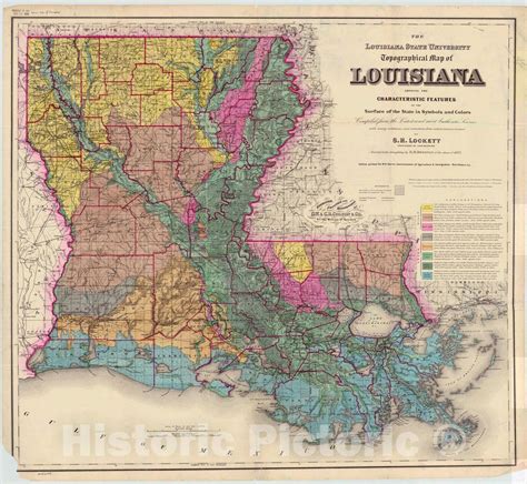 Historic Map Louisiana 1882 The Louisiana State University