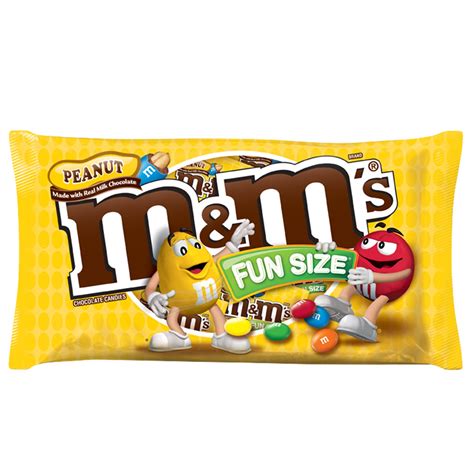 Mandms Peanut Chocolate Candy Fun Size 1057 Ounce Bag