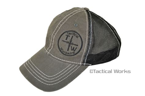 Tactical Works Trucker Hat Gray With Black Tw Gear Tactical Works