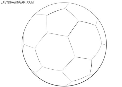 How To Draw A Soccer Ball Easy Drawing Art