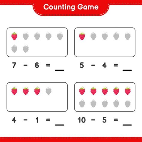 Premium Vector Counting Game Count The Number Of Raspberries And