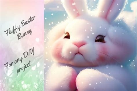 Fluffy Easter Bunny Graphic By Ynovaart · Creative Fabrica