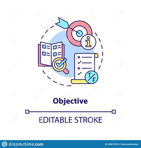 Objective Concept Icon Stock Vector Illustration Of Type 245615918