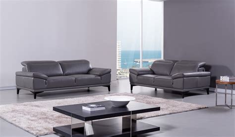 Contemporary Top Grain Leather Living Room Set Baltimore Maryland