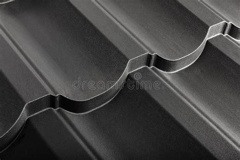 Metal Tile Isolated Modern Roofing Material Diagonal Texture Stock