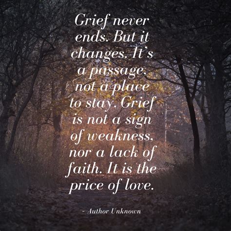Grief Never Ends But It Changes Its A Passage Not A Place To Stay