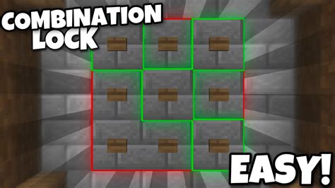 Easy Button Combination Lock In Minecraft Bedrock 117 Ps4 Ps5