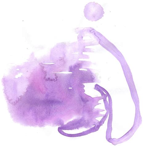 Watercolor Splash Purple Watercolor Abstract Drop Isolated Blot For