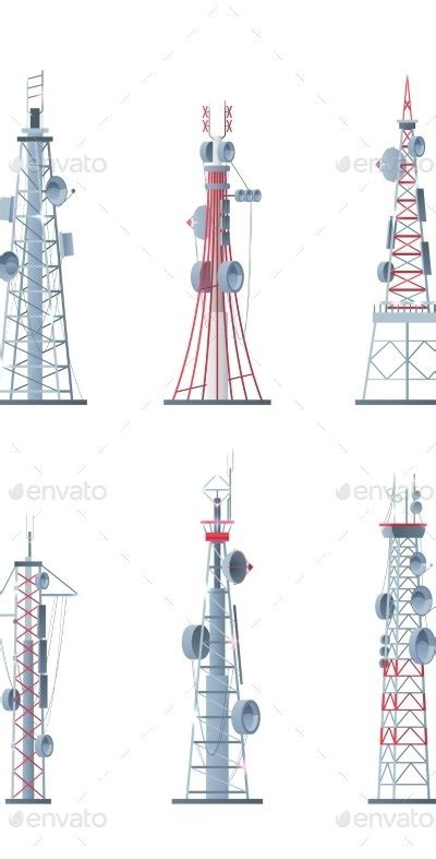 Communication Towers Vectors Graphicriver