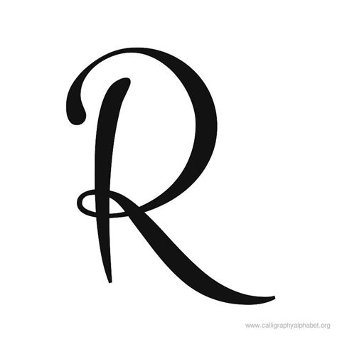 r cursive | Calligraphy Alphabet R | Alphabet R Calligraphy Sample
