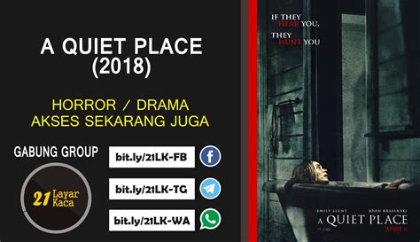 Bioskoponline website nonton film bioskop online, streaming download movie gratis, cinema box office subtitle indonesia mobile android terbaru. A QUIET PLACE (2018) - SUB INDO - 21 LayarKaca Sinopsis