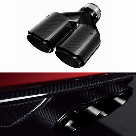 Buy Rocomoco Dual Car Carbon Fiber Exhaust Tip Y Style Muffler Pipes