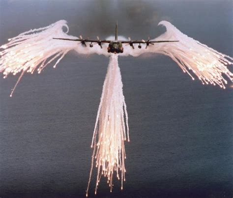 C 130 Hercules Firing Of Self Defense Flares Planes Pinterest