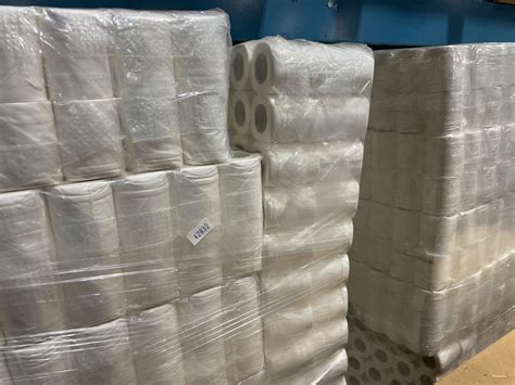 Large Pallet Of New Commercial Toilet Paper Rolls