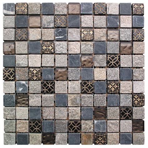 Youll Love The Natural Splendor 1 X 1 Glass And Natural Stone Square