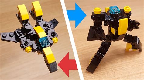 [lego mini robot tutorial] fighter jet transformer mech similar with valkyrie ミニレゴ合体ロボ 미니 레고 합체로봇