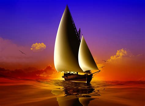 Sailboat In The Sunset
