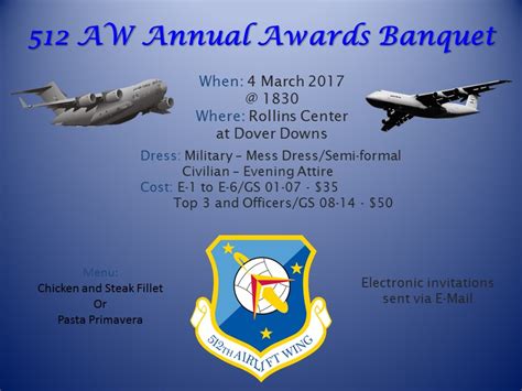 512th Awards Banquet 512th Airlift Wing Article Display