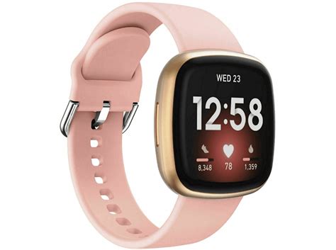 CASEONLINE Silicone Smartband Fitbit Versa 4 Hell Pink SATURN