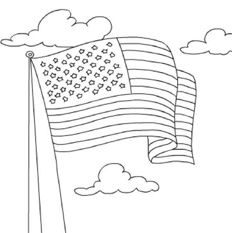 The united states of america flag. US Flag Coloring page