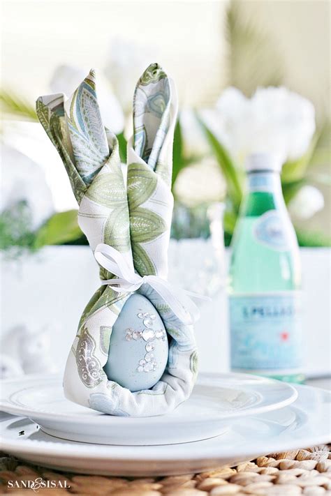 Easter Bunny Napkin Fold Tutorial Quick And Easy Cuteness