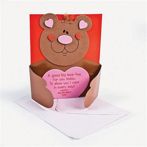 Bear Hug Valentine Card Craft Kit Valentine