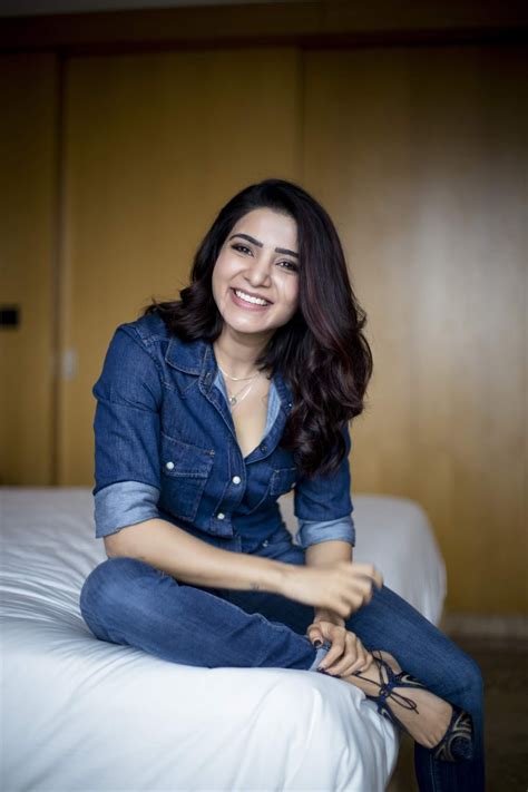 Actress Samantha Akkineni Latest Photoshoot In Denim Dress Cinehub