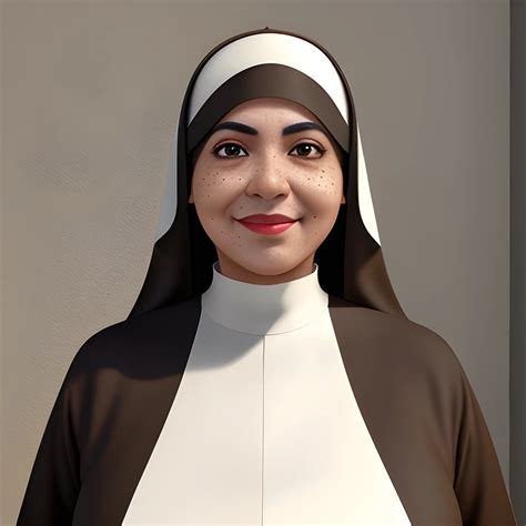 Masterpiece Full Body Realistic D Adult Hispanic Female Nun Arthub Ai
