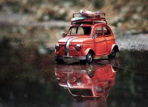 Wallpaper Toys Water Rain Car Reflection 4096x2959 Ivayla