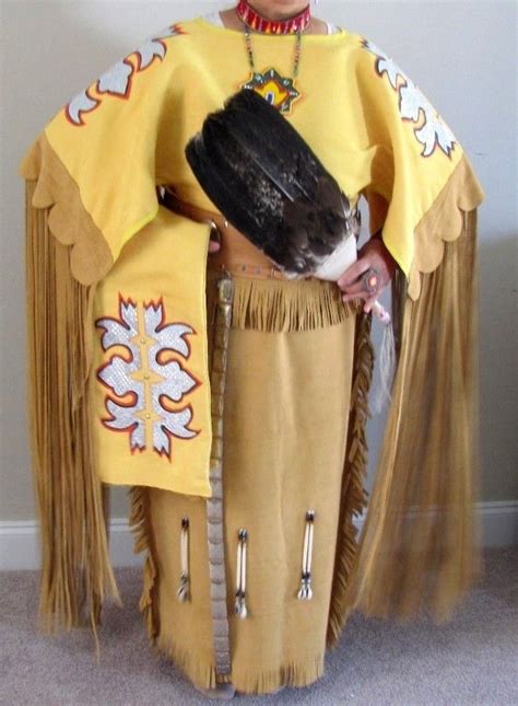 Native American Traditional Southern Buckskin Dress Pow Wow Regalia Native American Dress