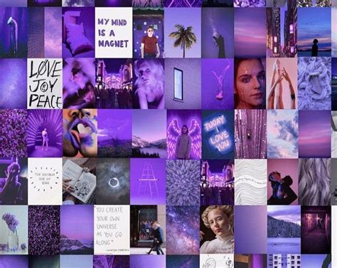 Purple Aesthetic Wall Collage Kit Decorate You Room It Is Perfect