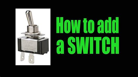 How To Add A Toggle Switch Youtube