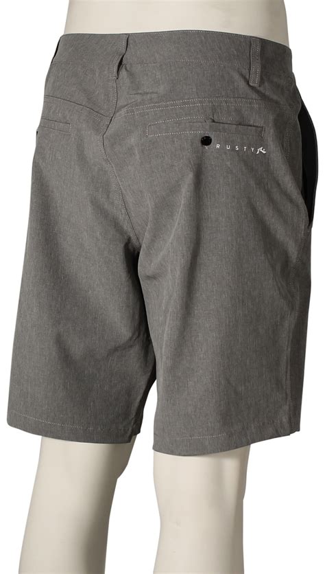 Rusty Marled Hybrid Shorts Stone Grey For Sale At